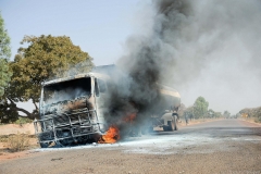 Intervention pour feu de camion