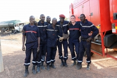 Equipage intervenant sur le feu de camion